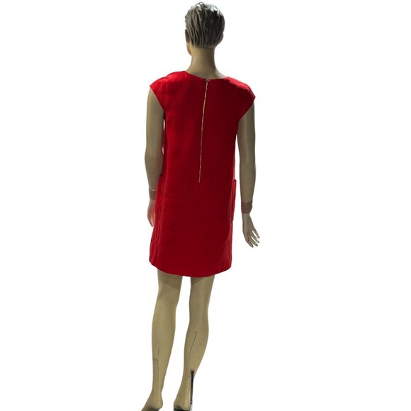 KATE SPADE Women's Polyester Red Mini Short Sleeve Breathable Comfortable Size 4 - Picture 6 of 14